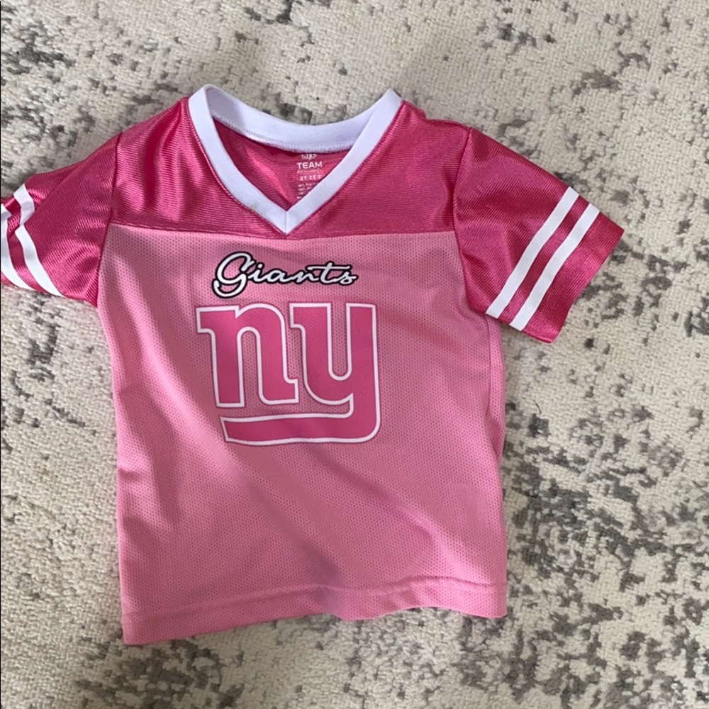 Toddler - pink NFL giants jersey